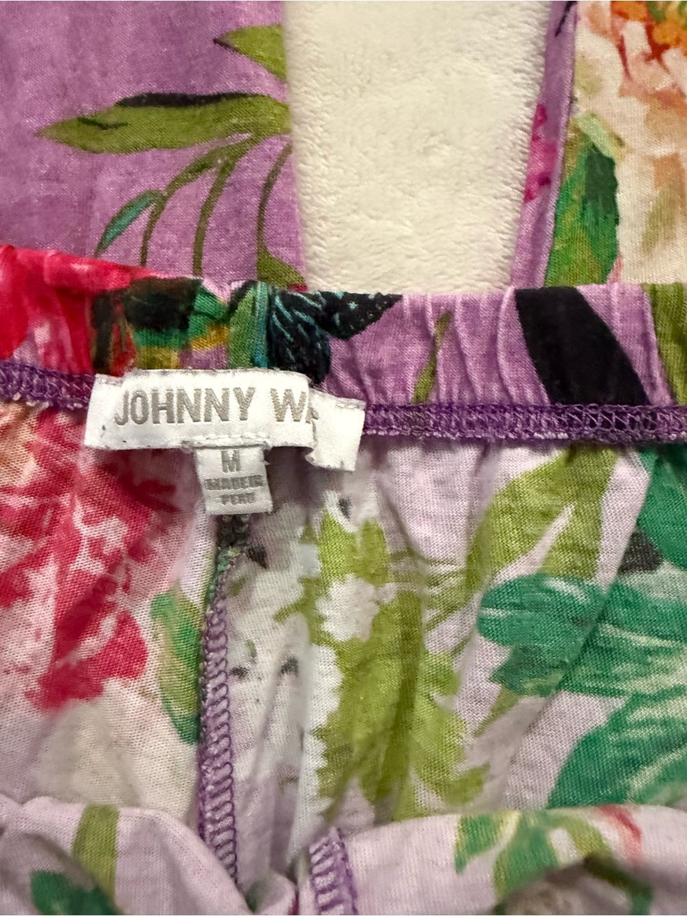 Johnny Was Lounge 2 Piece Pj Set Long Sleeve Goza Sleepwear Pant Purple M D97 - Picture 5 of 6